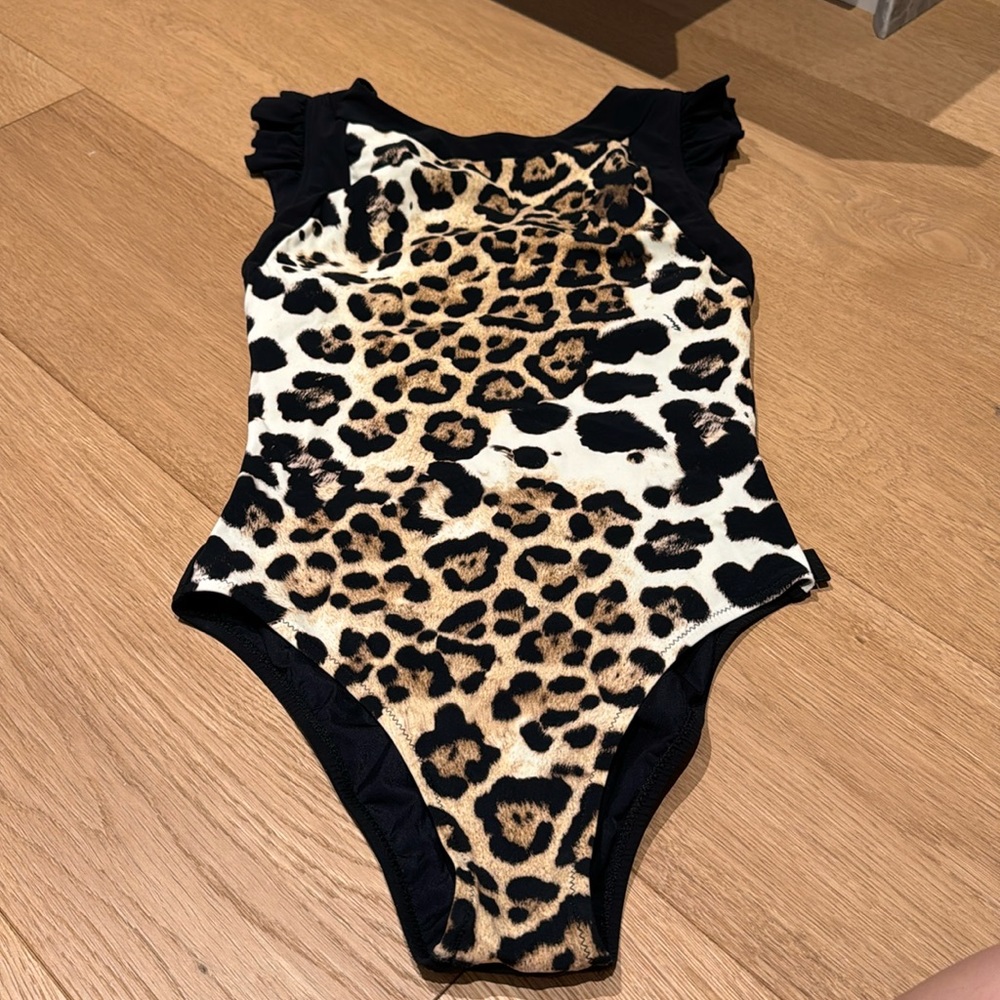 SHAN Leopard Print One Piece Swimsuit